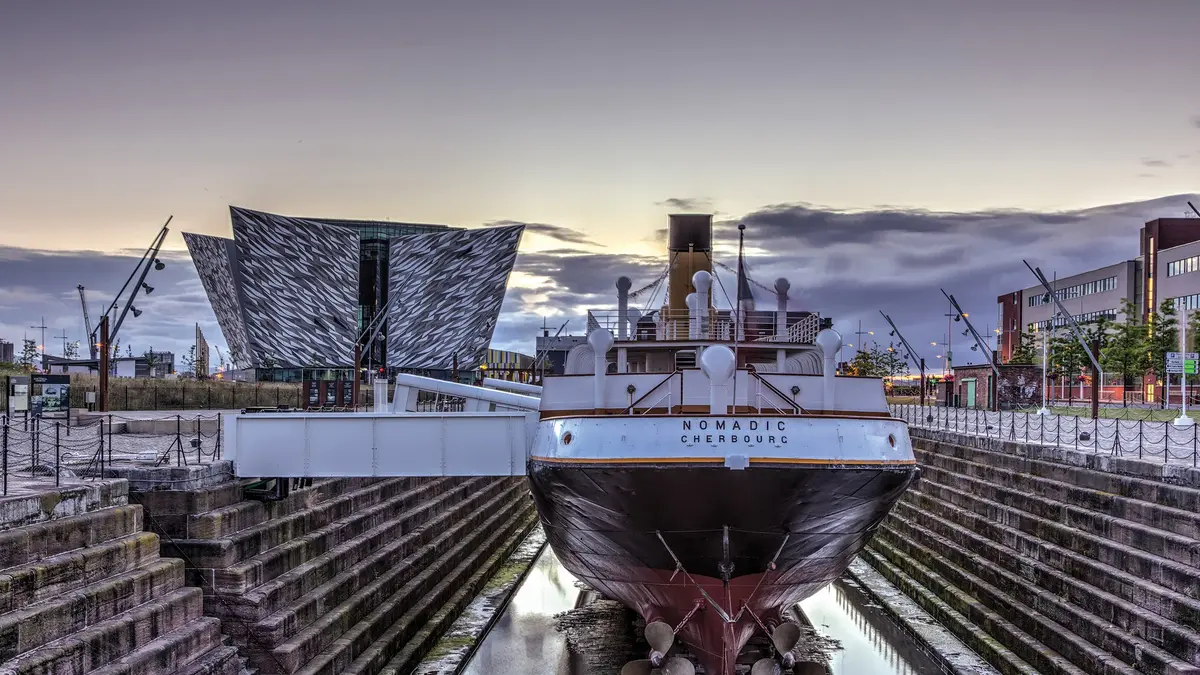 Titanic Belfast museum interior exhibition